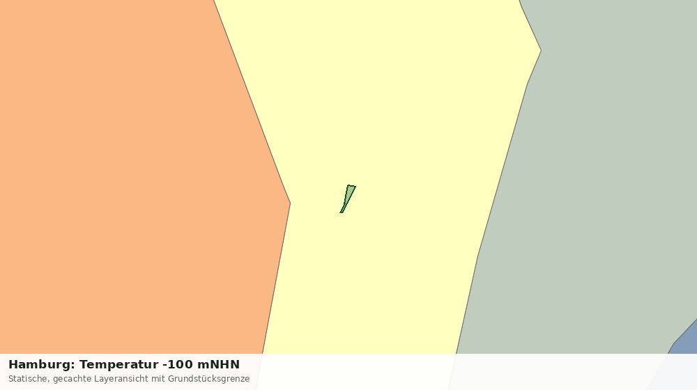 Statische Kartenansicht: Hamburg: Temperatur -100 mNHN