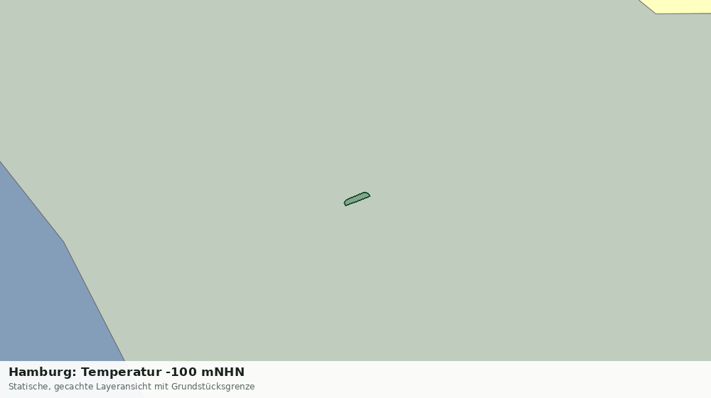 Statische Kartenansicht: Hamburg: Temperatur -100 mNHN