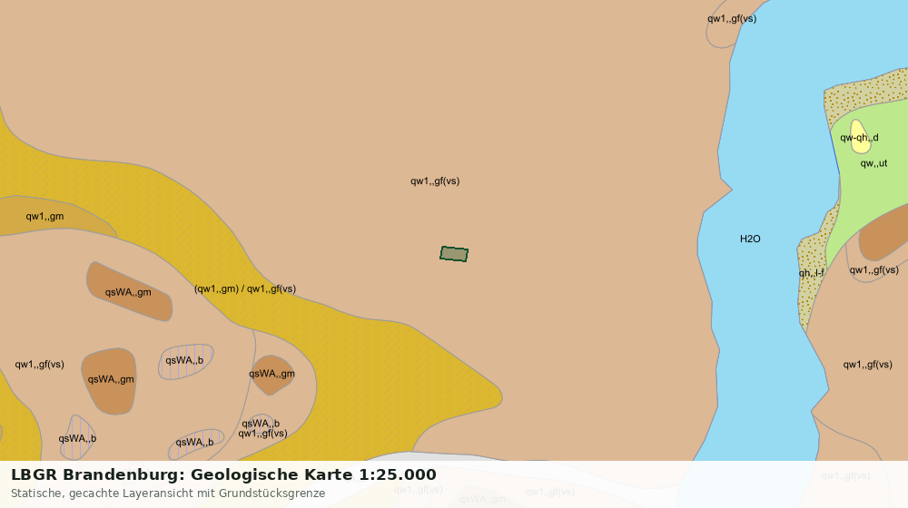 Statische Kartenansicht: LBGR Brandenburg: Geologische Karte 1:25.000