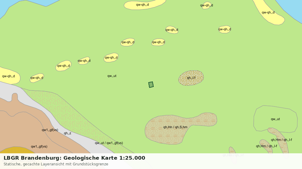 Statische Kartenansicht: LBGR Brandenburg: Geologische Karte 1:25.000