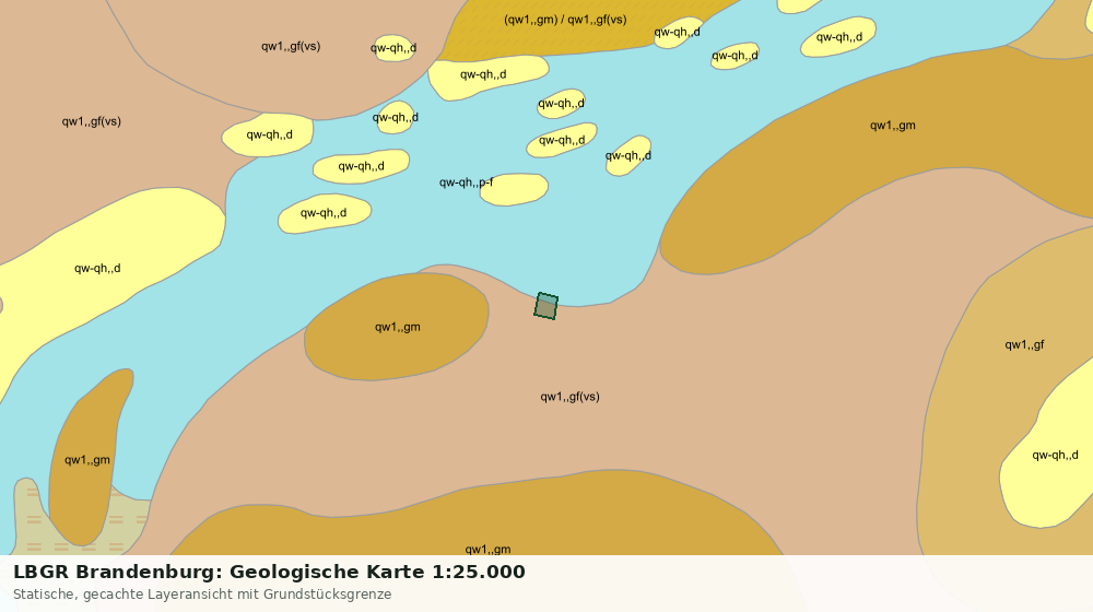 Statische Kartenansicht: LBGR Brandenburg: Geologische Karte 1:25.000