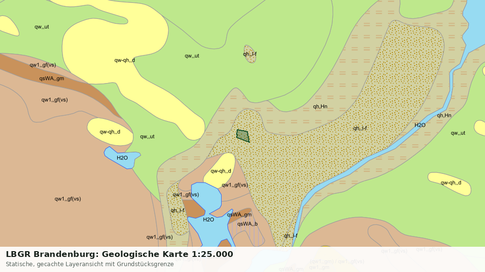 Statische Kartenansicht: LBGR Brandenburg: Geologische Karte 1:25.000