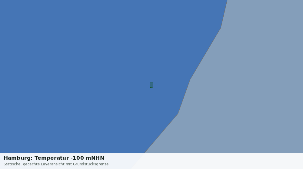 Statische Kartenansicht: Hamburg: Temperatur -100 mNHN
