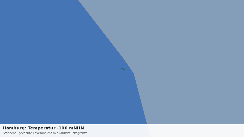 Statische Kartenansicht: Hamburg: Temperatur -100 mNHN