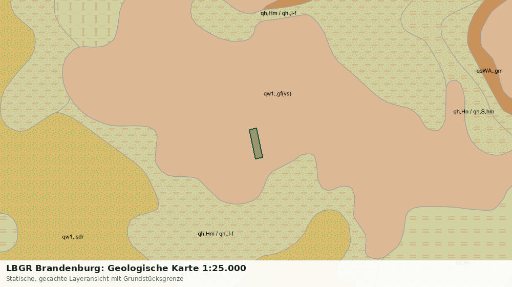 Statische Kartenansicht: LBGR Brandenburg: Geologische Karte 1:25.000