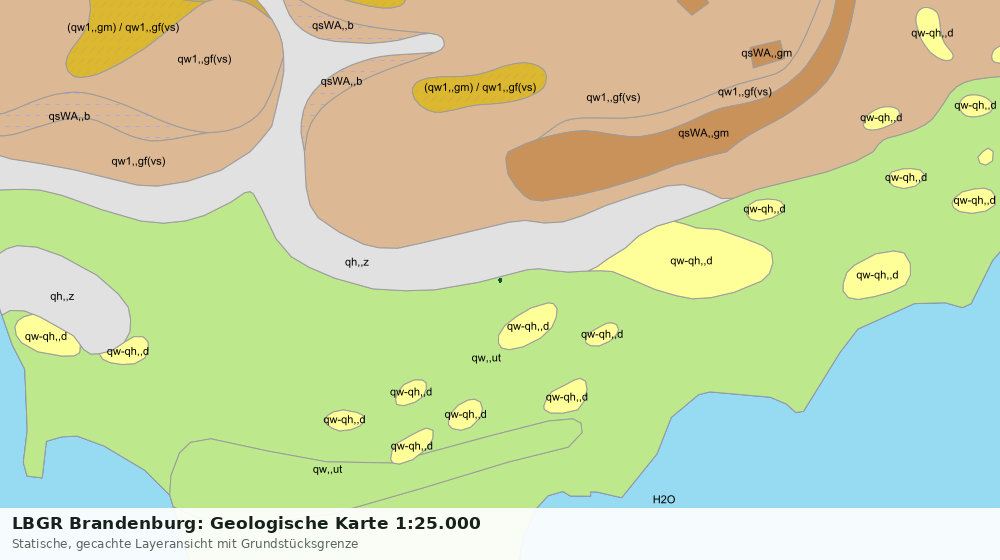 Statische Kartenansicht: LBGR Brandenburg: Geologische Karte 1:25.000