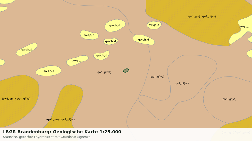 Statische Kartenansicht: LBGR Brandenburg: Geologische Karte 1:25.000