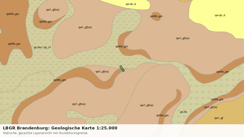 Statische Kartenansicht: LBGR Brandenburg: Geologische Karte 1:25.000