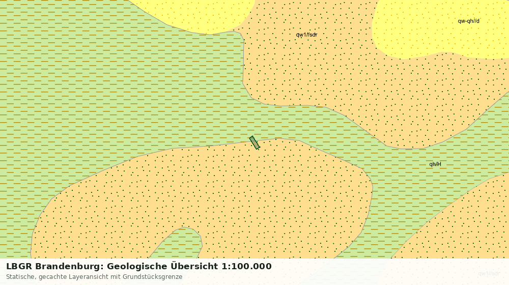 Statische Kartenansicht: LBGR Brandenburg: Geologische Übersicht 1:100.000