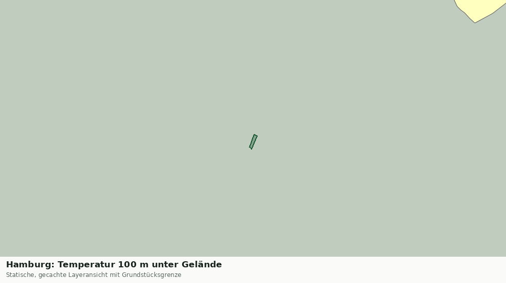 Statische Kartenansicht: Hamburg: Temperatur 100 m unter Gelände