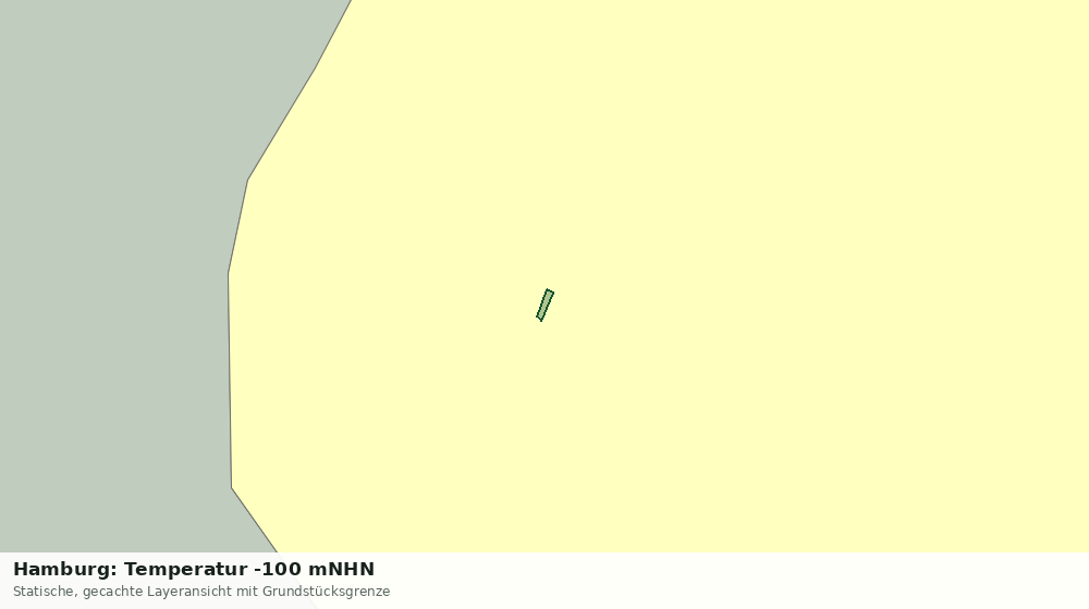 Statische Kartenansicht: Hamburg: Temperatur -100 mNHN