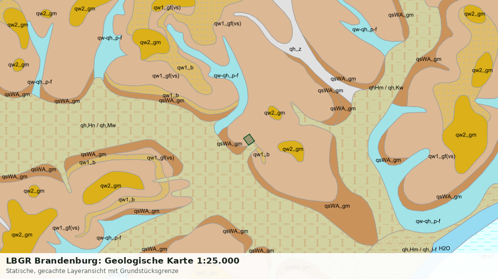 Statische Kartenansicht: LBGR Brandenburg: Geologische Karte 1:25.000