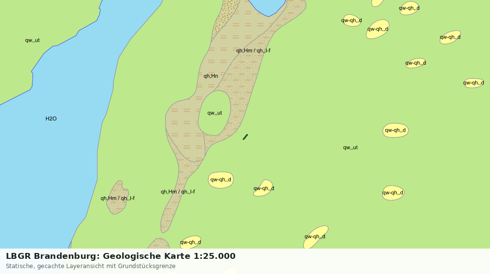 Statische Kartenansicht: LBGR Brandenburg: Geologische Karte 1:25.000