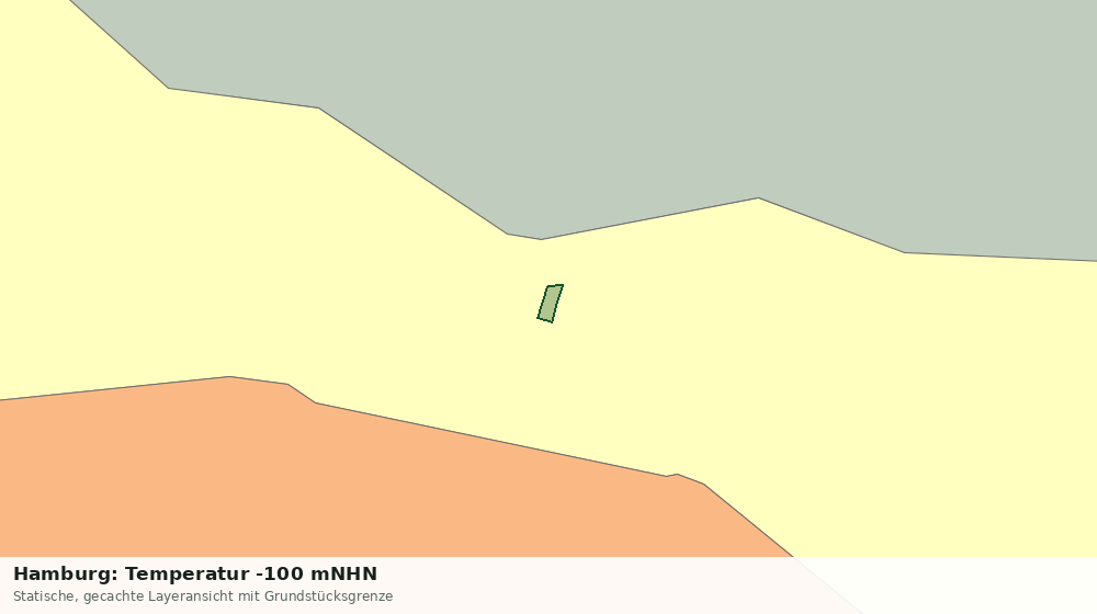 Statische Kartenansicht: Hamburg: Temperatur -100 mNHN