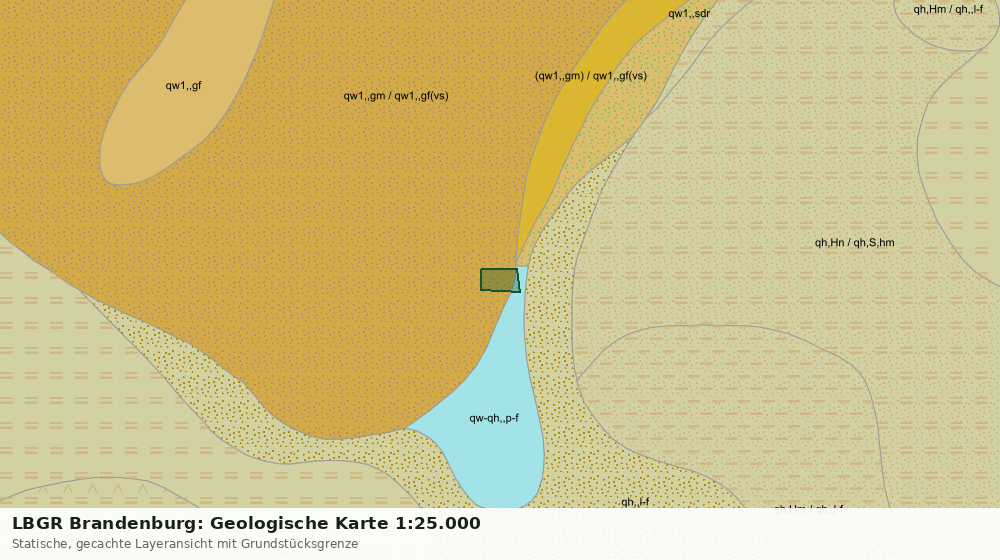 Statische Kartenansicht: LBGR Brandenburg: Geologische Karte 1:25.000