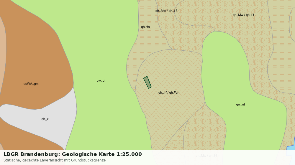 Statische Kartenansicht: LBGR Brandenburg: Geologische Karte 1:25.000