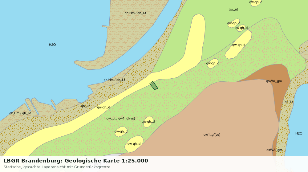 Statische Kartenansicht: LBGR Brandenburg: Geologische Karte 1:25.000