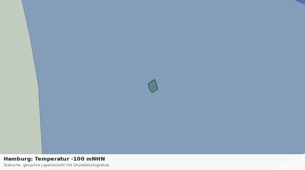 Statische Kartenansicht: Hamburg: Temperatur -100 mNHN