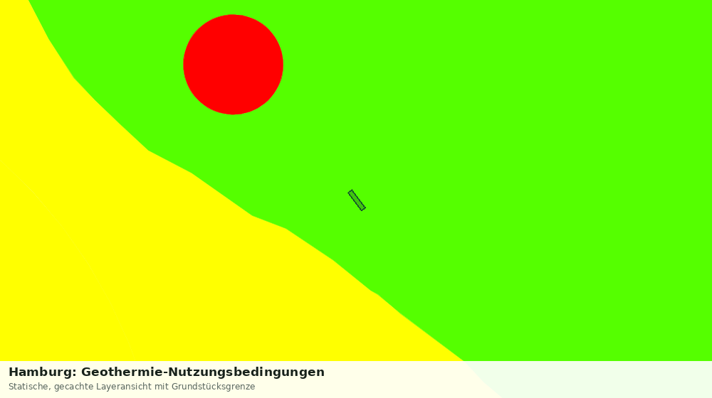 Statische Kartenansicht: Hamburg: Geothermie-Nutzungsbedingungen
