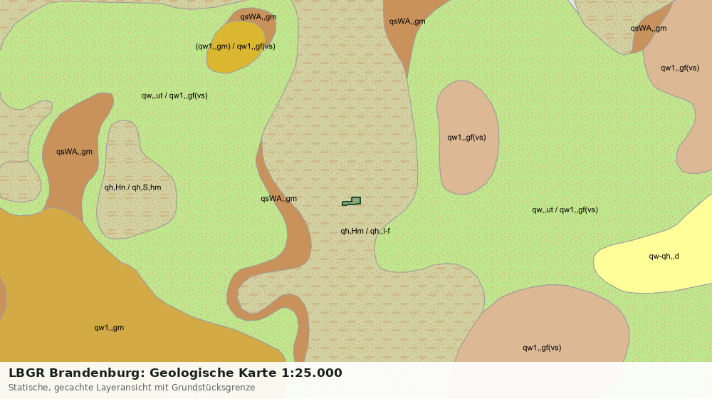 Statische Kartenansicht: LBGR Brandenburg: Geologische Karte 1:25.000