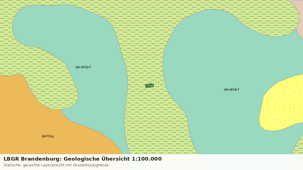 Statische Kartenansicht: LBGR Brandenburg: Geologische Übersicht 1:100.000