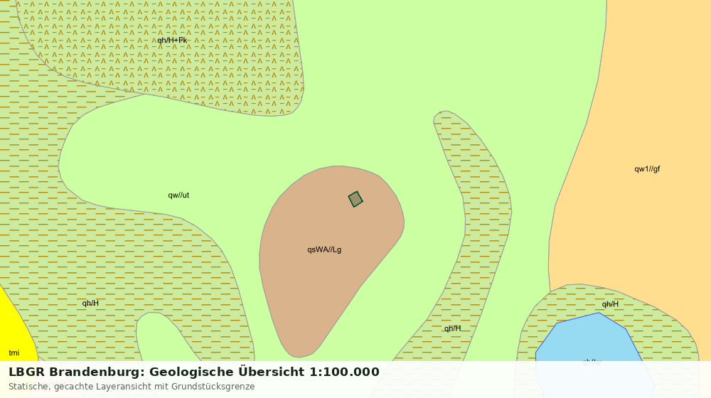Statische Kartenansicht: LBGR Brandenburg: Geologische Übersicht 1:100.000