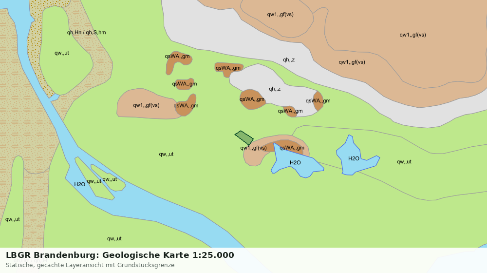 Statische Kartenansicht: LBGR Brandenburg: Geologische Karte 1:25.000