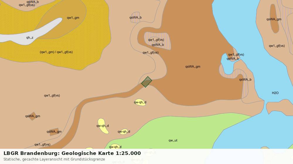 Statische Kartenansicht: LBGR Brandenburg: Geologische Karte 1:25.000