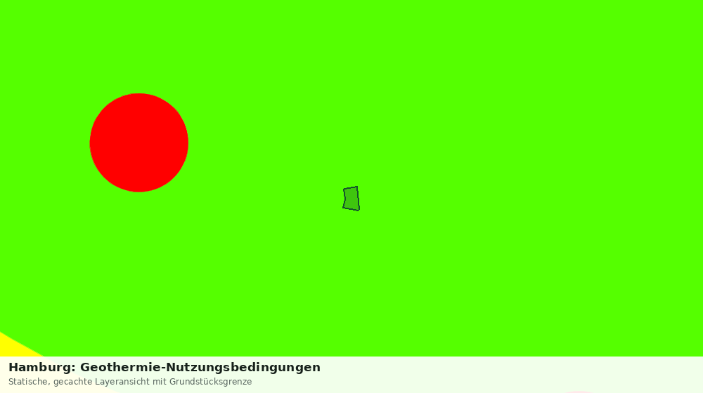 Statische Kartenansicht: Hamburg: Geothermie-Nutzungsbedingungen