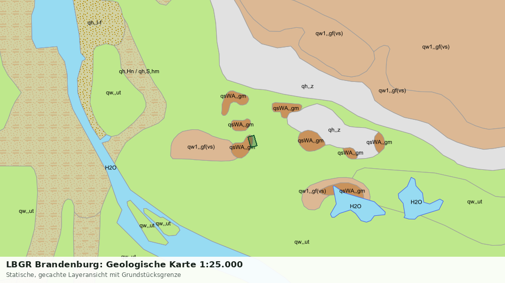 Statische Kartenansicht: LBGR Brandenburg: Geologische Karte 1:25.000