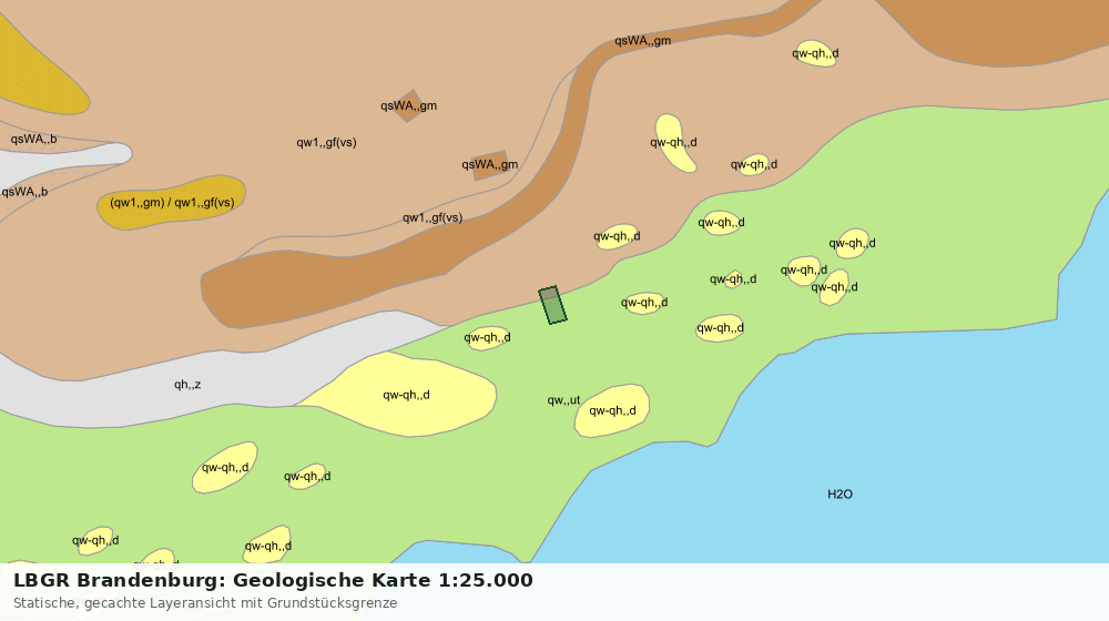 Statische Kartenansicht: LBGR Brandenburg: Geologische Karte 1:25.000