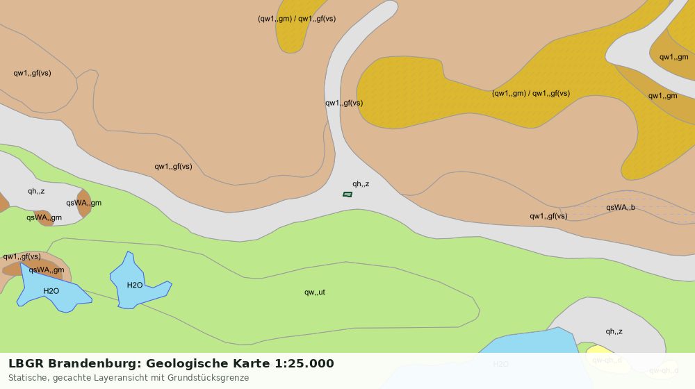 Statische Kartenansicht: LBGR Brandenburg: Geologische Karte 1:25.000