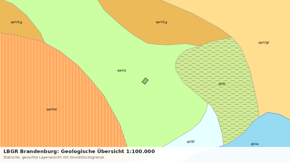 Statische Kartenansicht: LBGR Brandenburg: Geologische Übersicht 1:100.000