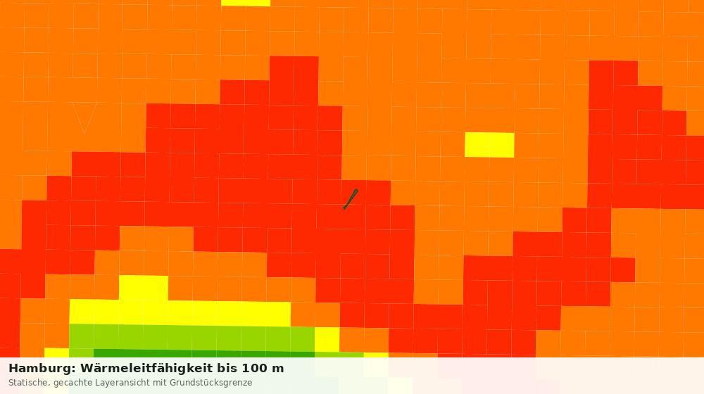 Statische Kartenansicht: Hamburg: Wärmeleitfähigkeit bis 100 m