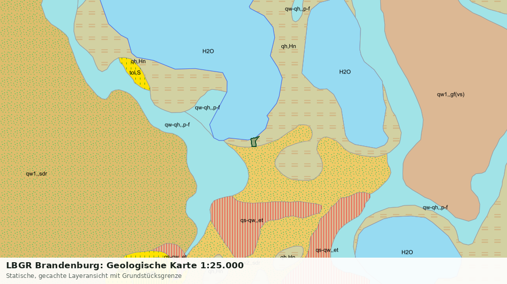 Statische Kartenansicht: LBGR Brandenburg: Geologische Karte 1:25.000