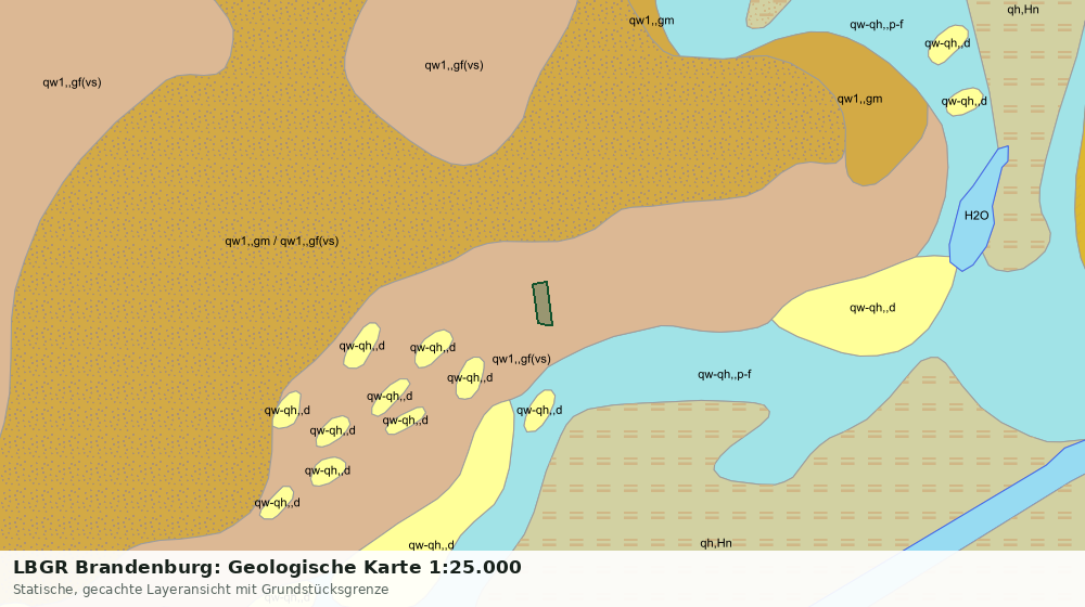 Statische Kartenansicht: LBGR Brandenburg: Geologische Karte 1:25.000