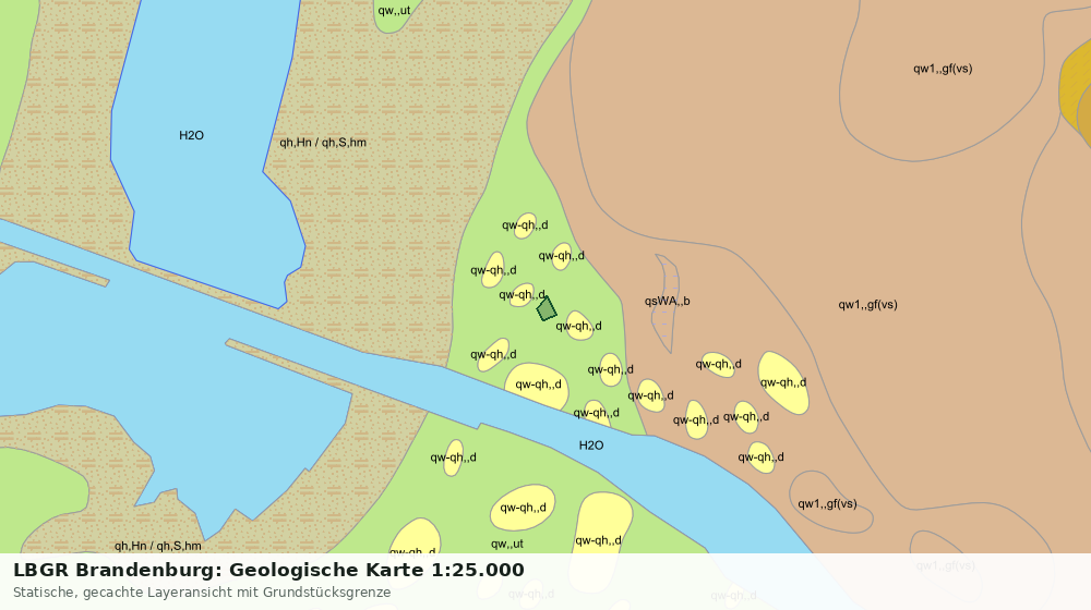 Statische Kartenansicht: LBGR Brandenburg: Geologische Karte 1:25.000