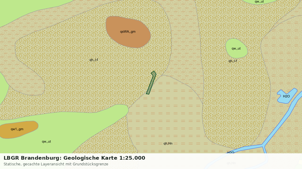 Statische Kartenansicht: LBGR Brandenburg: Geologische Karte 1:25.000