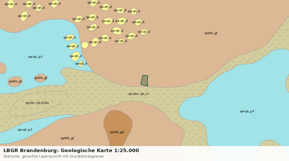 Statische Kartenansicht: LBGR Brandenburg: Geologische Karte 1:25.000