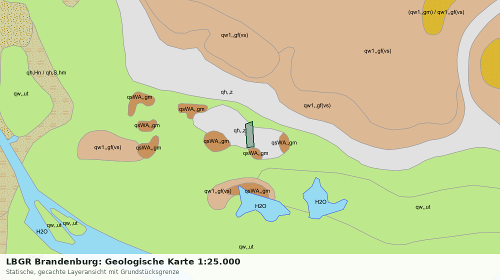 Statische Kartenansicht: LBGR Brandenburg: Geologische Karte 1:25.000