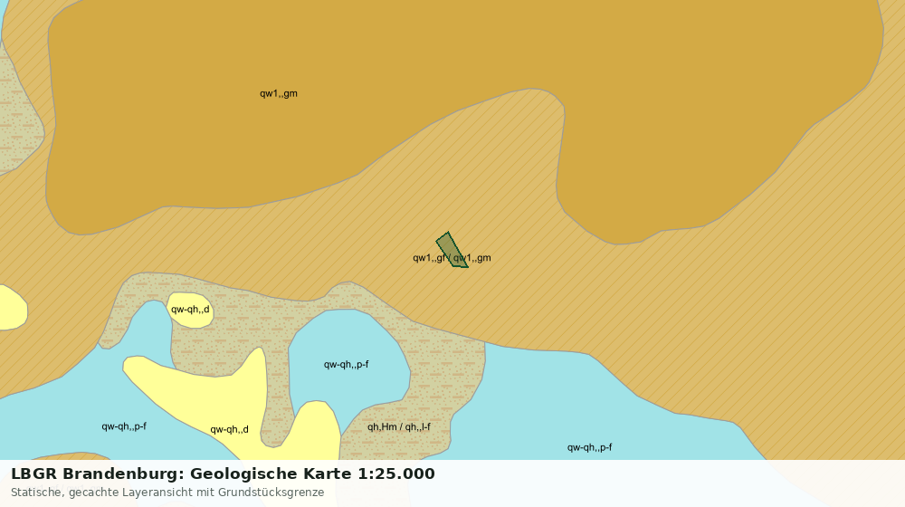 Statische Kartenansicht: LBGR Brandenburg: Geologische Karte 1:25.000