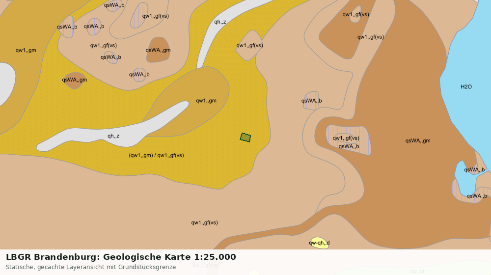 Statische Kartenansicht: LBGR Brandenburg: Geologische Karte 1:25.000