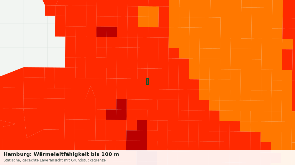 Statische Kartenansicht: Hamburg: Wärmeleitfähigkeit bis 100 m