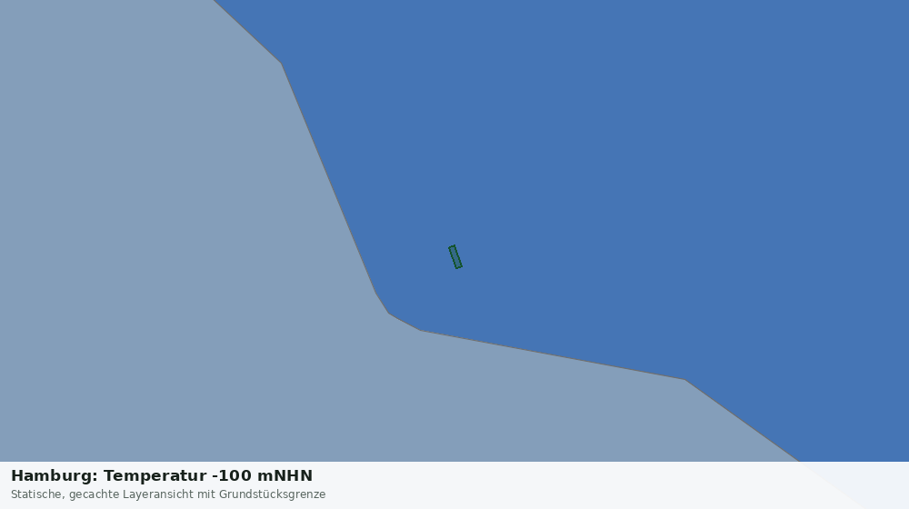Statische Kartenansicht: Hamburg: Temperatur -100 mNHN