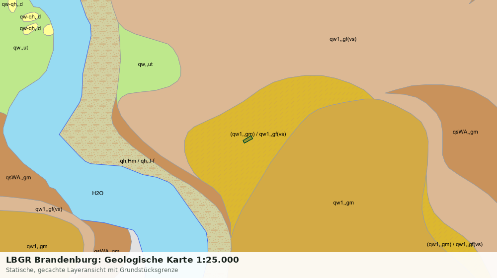 Statische Kartenansicht: LBGR Brandenburg: Geologische Karte 1:25.000