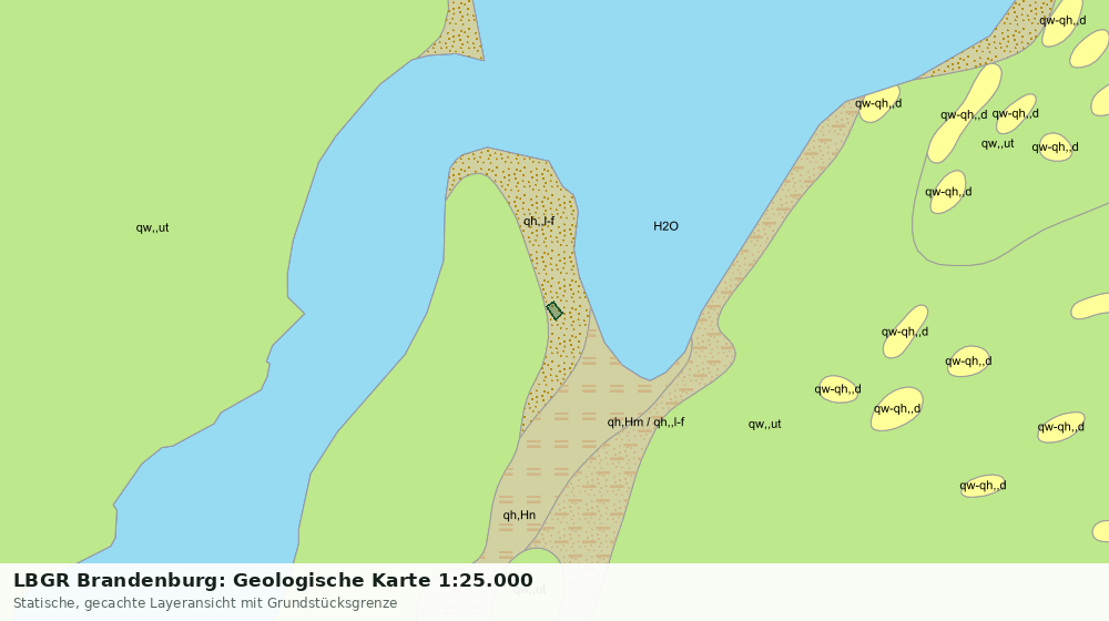 Statische Kartenansicht: LBGR Brandenburg: Geologische Karte 1:25.000