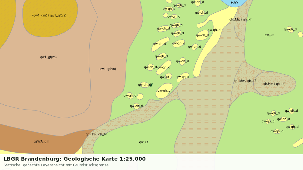 Statische Kartenansicht: LBGR Brandenburg: Geologische Karte 1:25.000