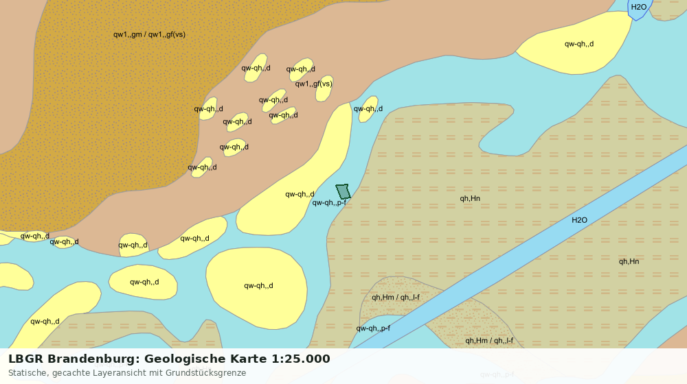 Statische Kartenansicht: LBGR Brandenburg: Geologische Karte 1:25.000