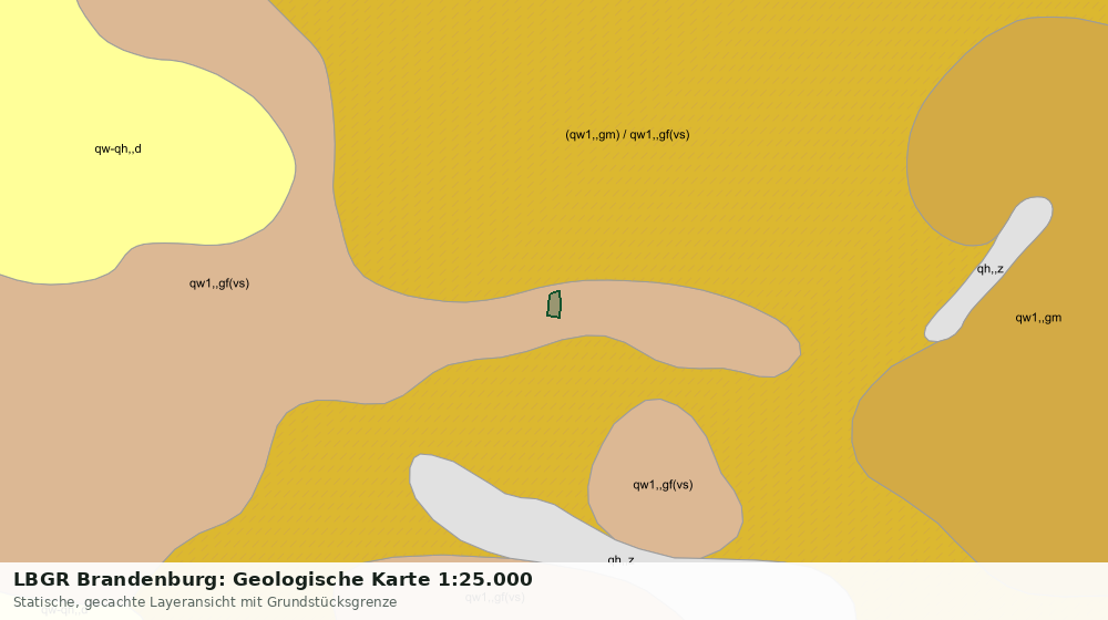 Statische Kartenansicht: LBGR Brandenburg: Geologische Karte 1:25.000