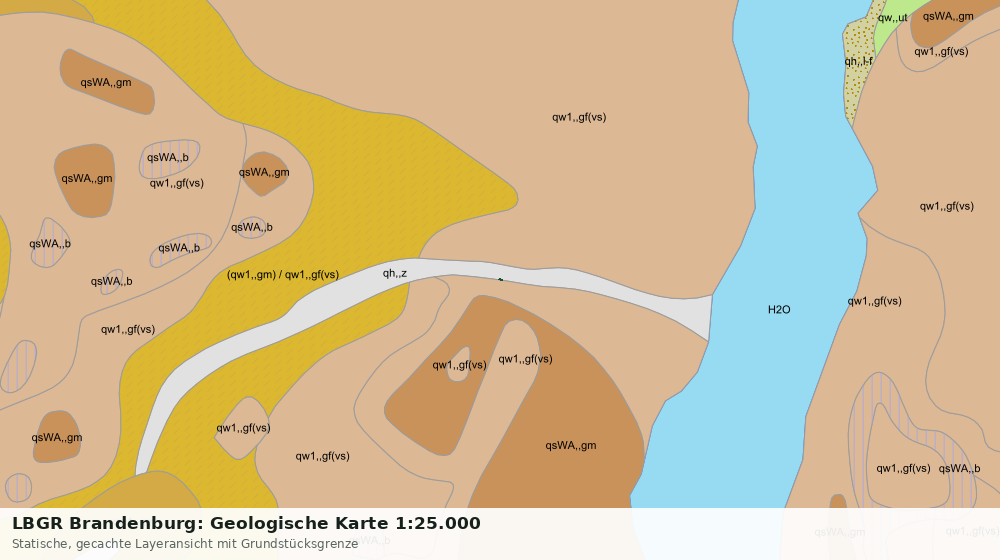Statische Kartenansicht: LBGR Brandenburg: Geologische Karte 1:25.000